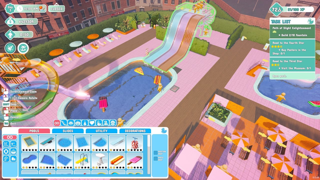 Waterpark Simulator night mode